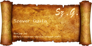 Szever Gyula névjegykártya